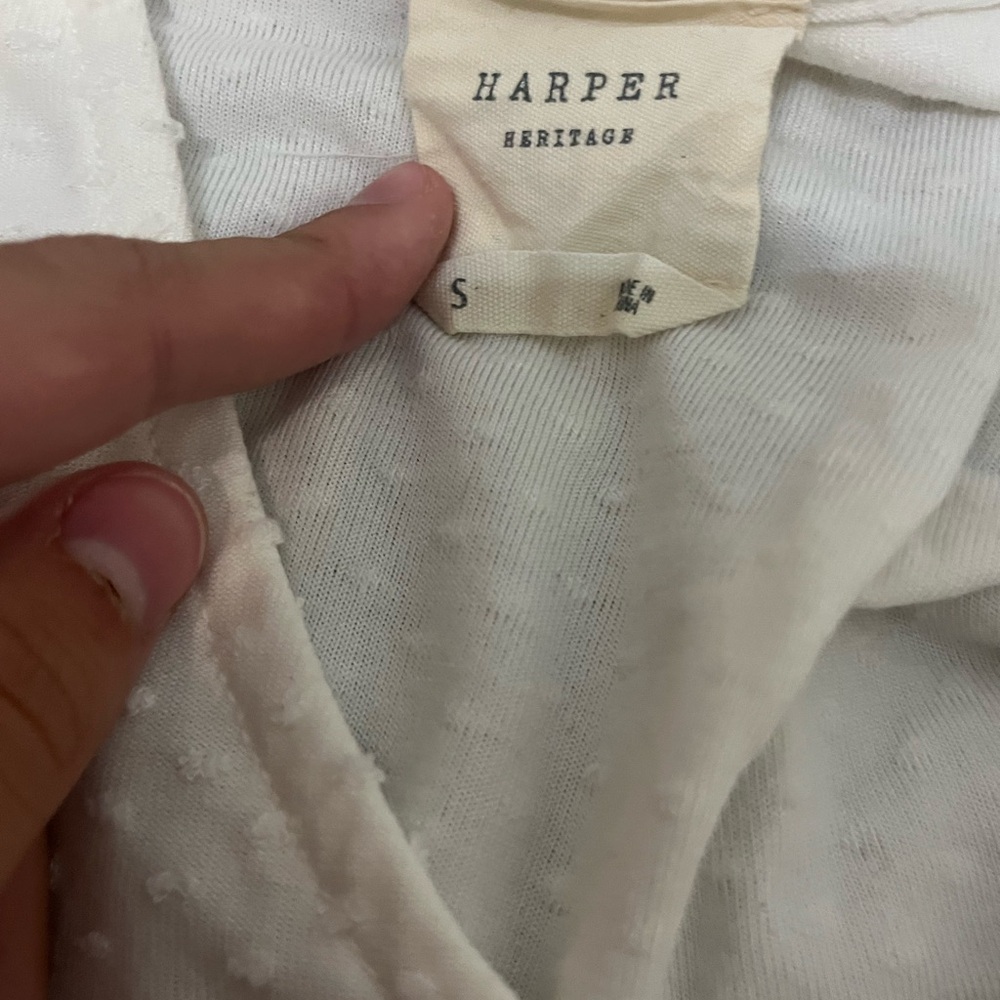 Harper Heritage White Button Down Shirt